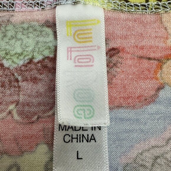 LuLaRoe Womens Floral Print Tunic Top Size L Polyester & Elastane Multicolor - Picture 3 of 4